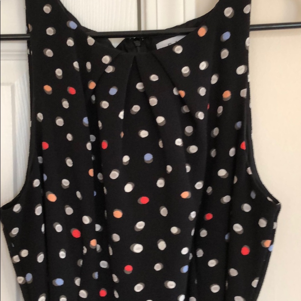 Elle black‎ polka dot dress w/waist tie size 8 - Picture 2 of 5